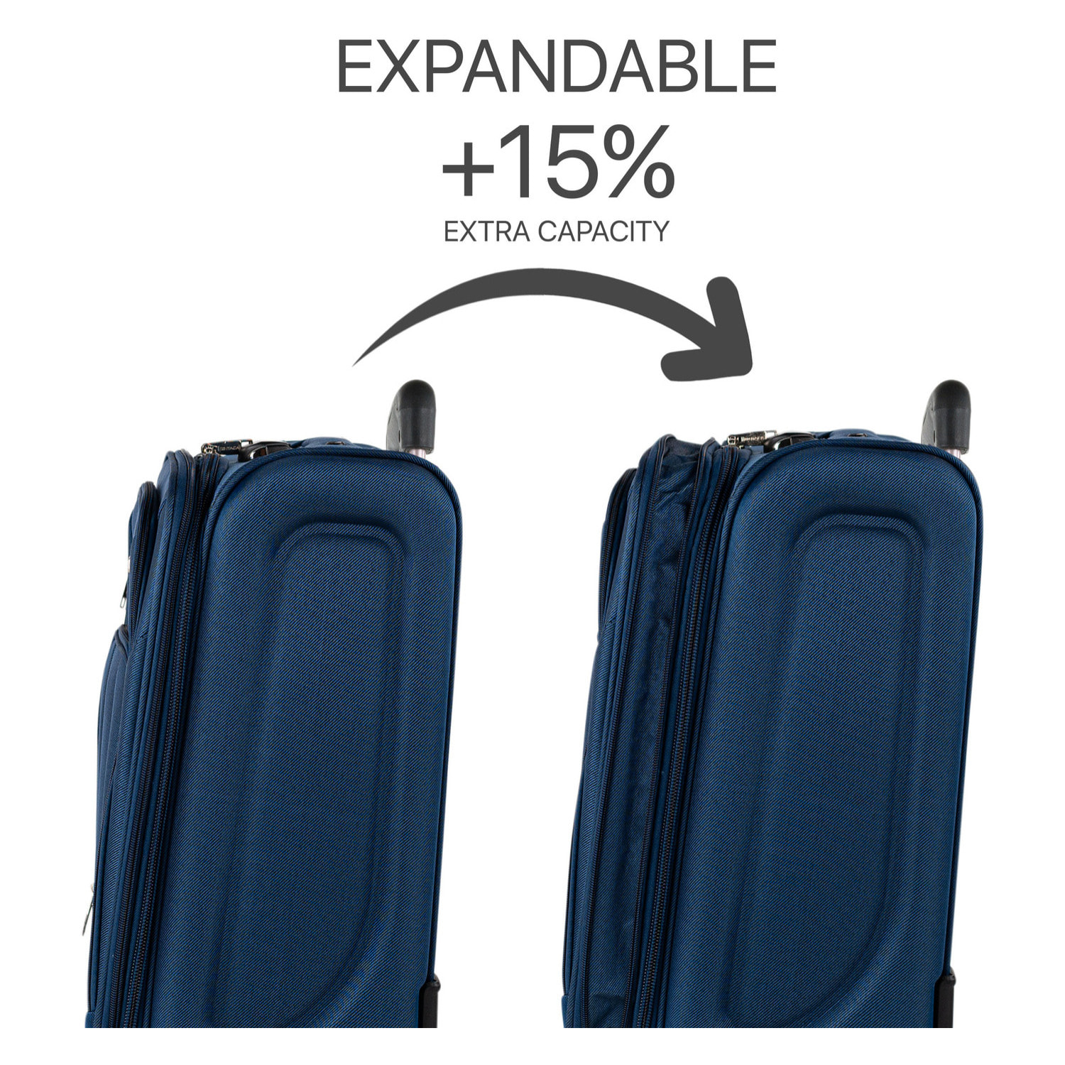 Juego De Maletas Semi-Rígidas Eva Itaca Bergamo Marino