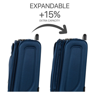 Juego De Maletas Semi-Rígidas Eva Itaca Bergamo Marino