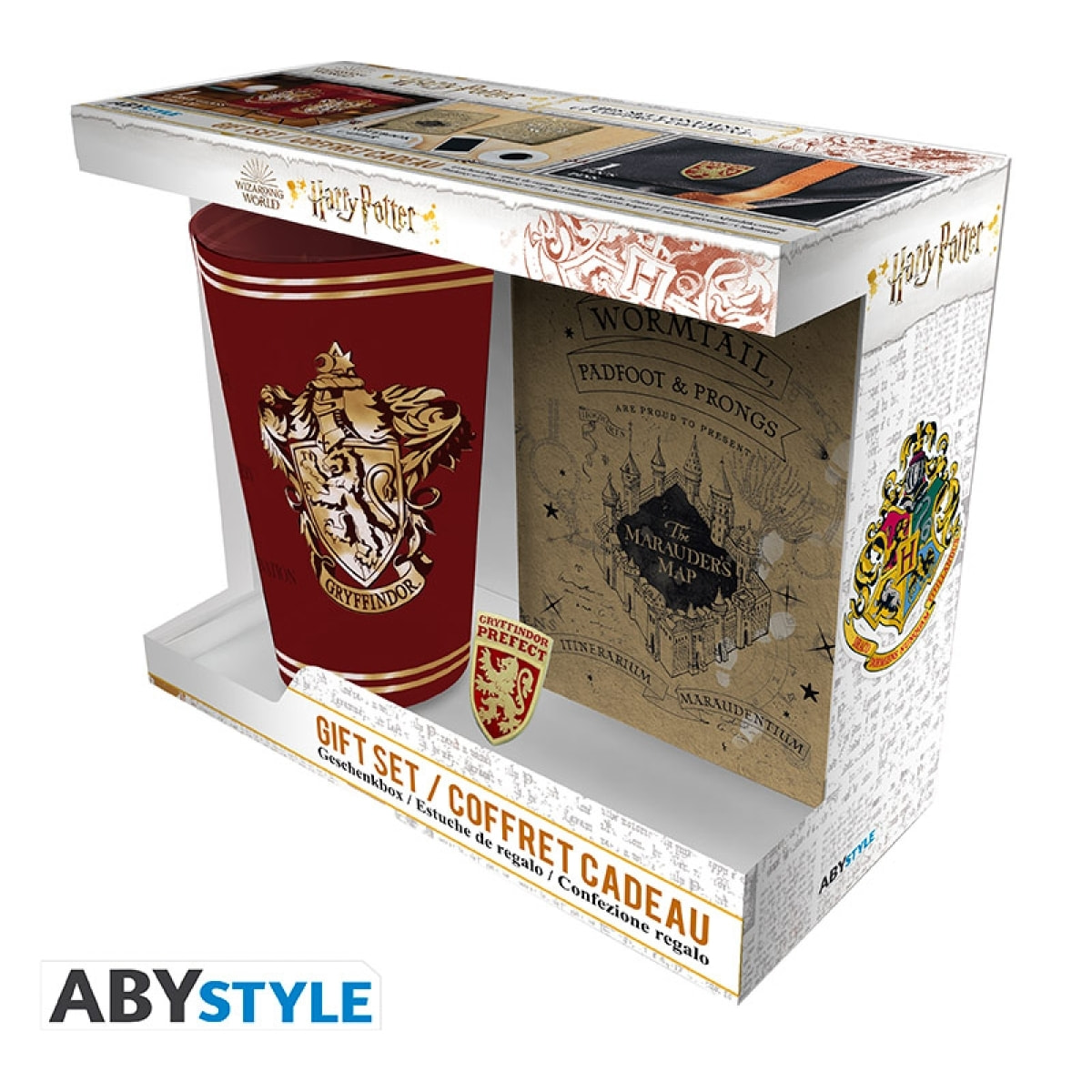 Harry Potter - Bicchiere Xxl + Spilla + Agenda "grifondoro" - Abystyle