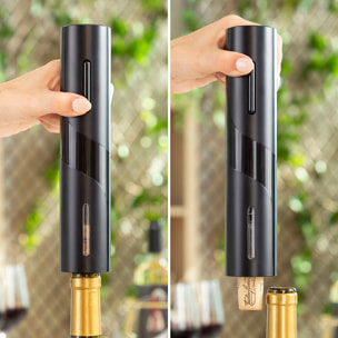 Pack Sacacorchos Eléctrico para Botellas de Vino y Tapón Dispensador Aireador de Vino 2 en 1 InnovaGoods