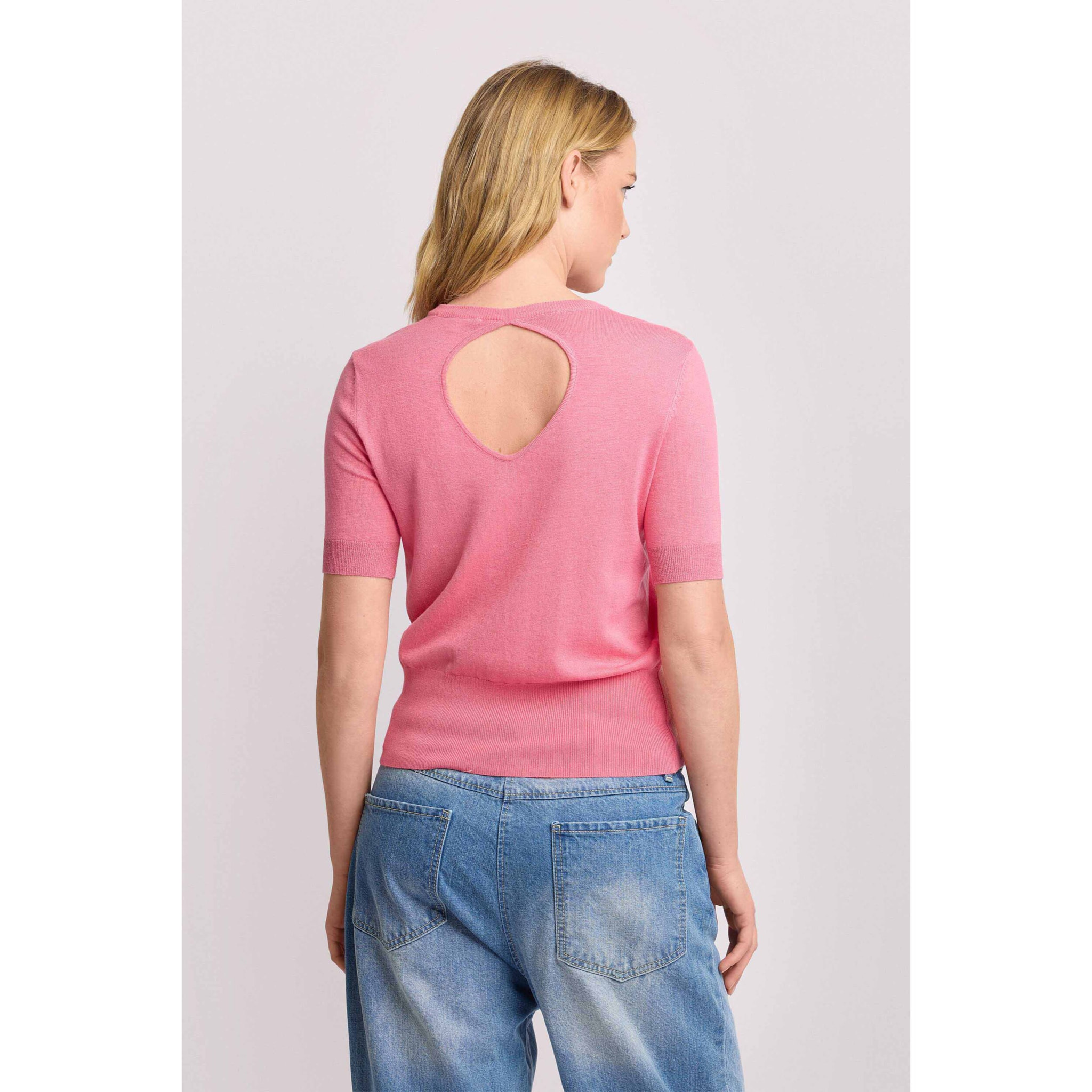 Kocca - Maglia con cut-out Donna, Tinta unita, Girocollo