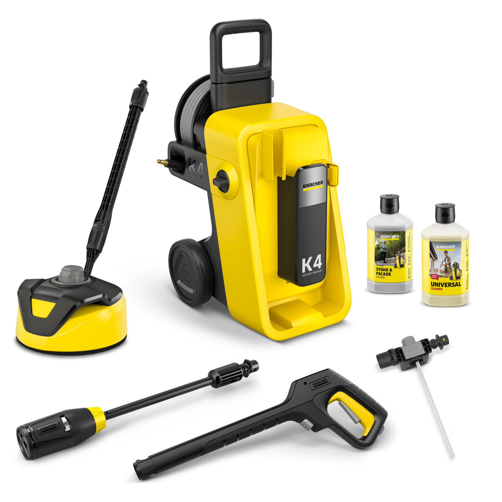 Nettoyeur haute pression Karcher K4 Comfort Premium Home - 130 bars - 420L/h - enrouleur et brosse terrasse