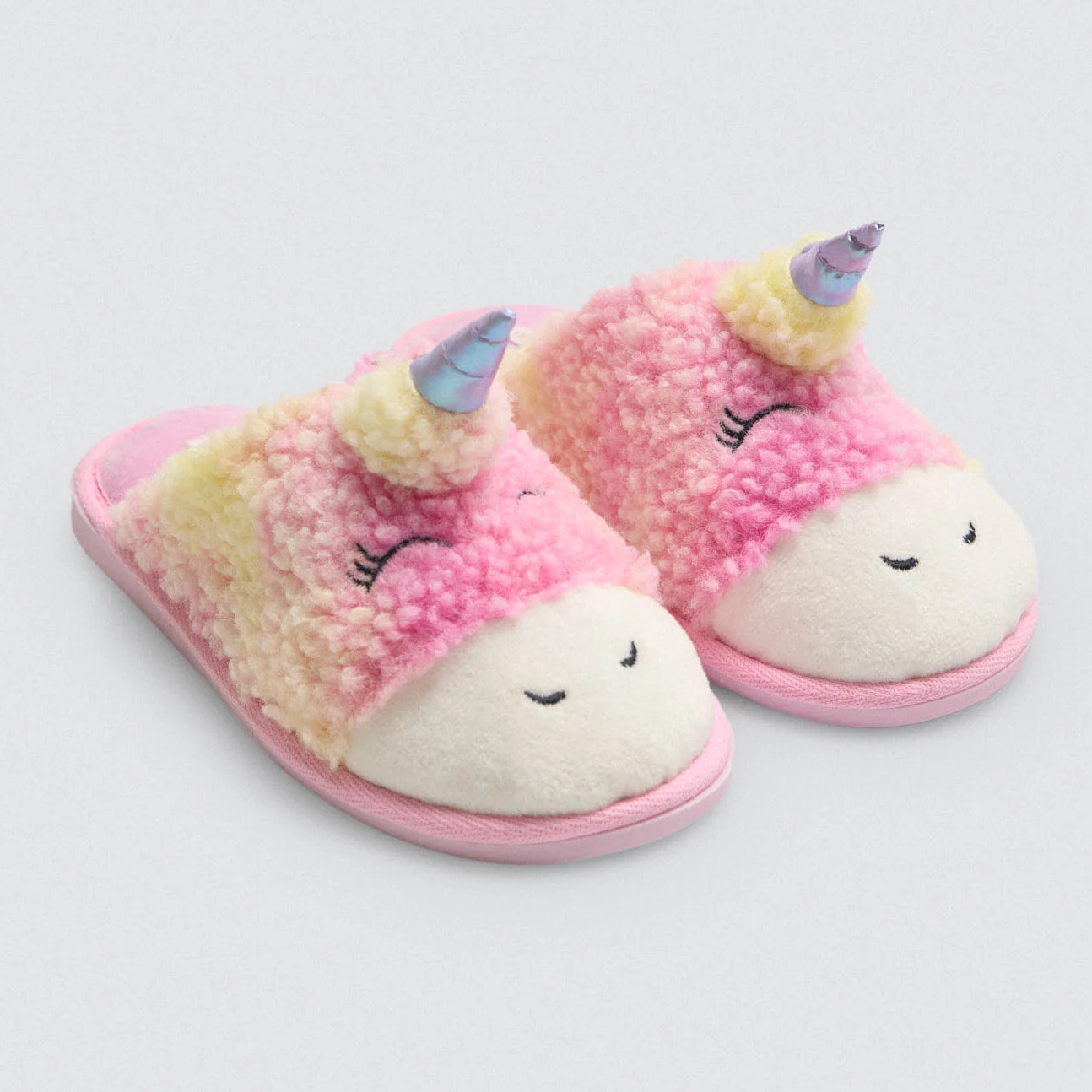 Pantofole per bambini con unicorno 3D