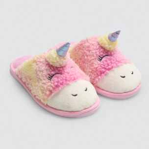 Pantofole per bambini con unicorno 3D