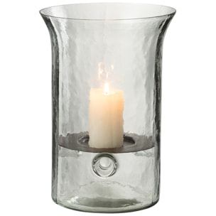 J-Line bougeoir Plat - verre - transparant - small