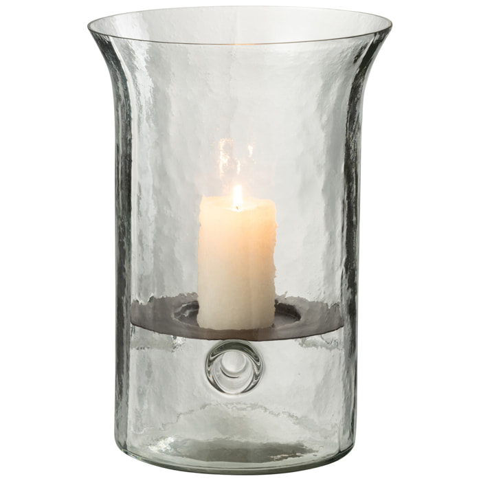 J-Line bougeoir Plat - verre - transparant - small