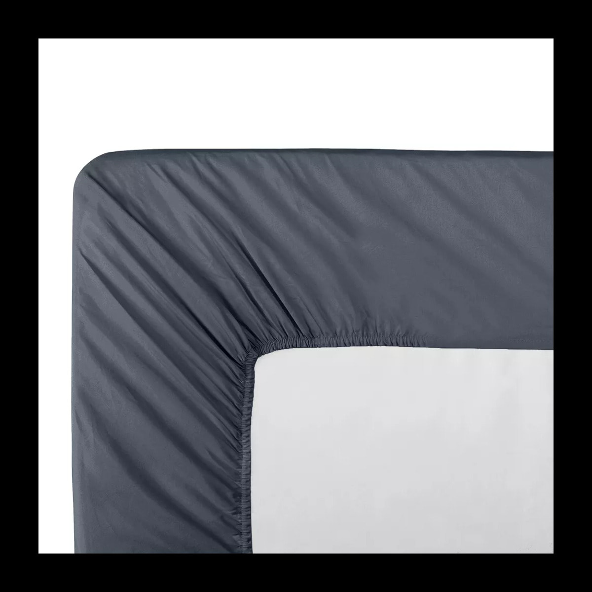 Drap housse b40 percale de coton uni bleu La percale francaise bleu