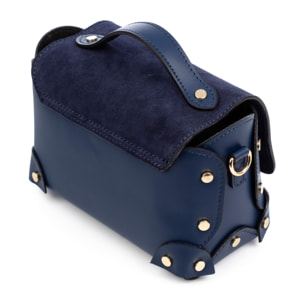 Bellinzago Borsa a tracolla Donna. Pelle autentica Scamosciata e Ruga.
