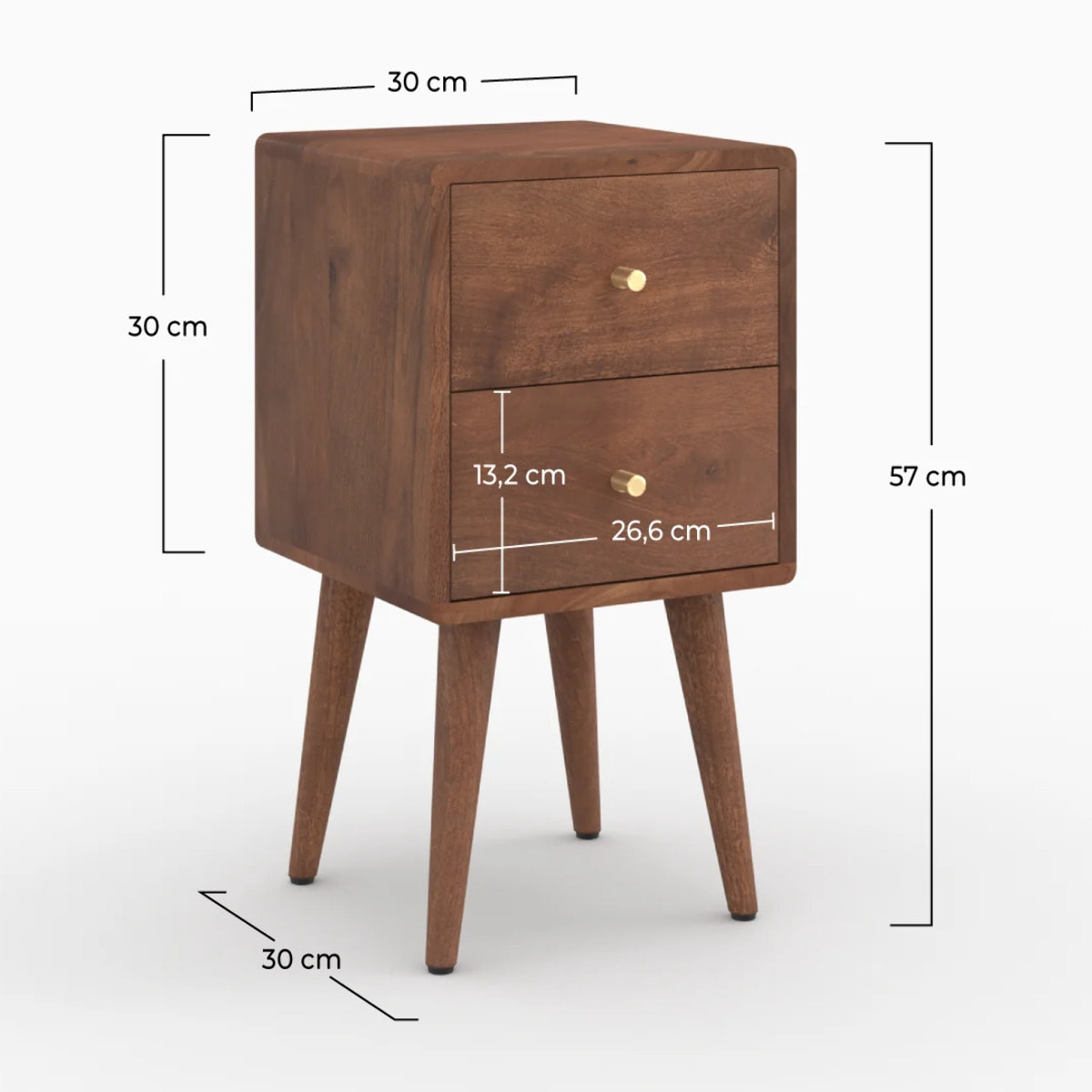 Table de chevet en bois de manguier - Oréa