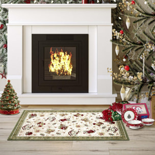 Tapis salon ou chambre enfant,  motif fêtes de SANTA 1, kilim original, entretien facile