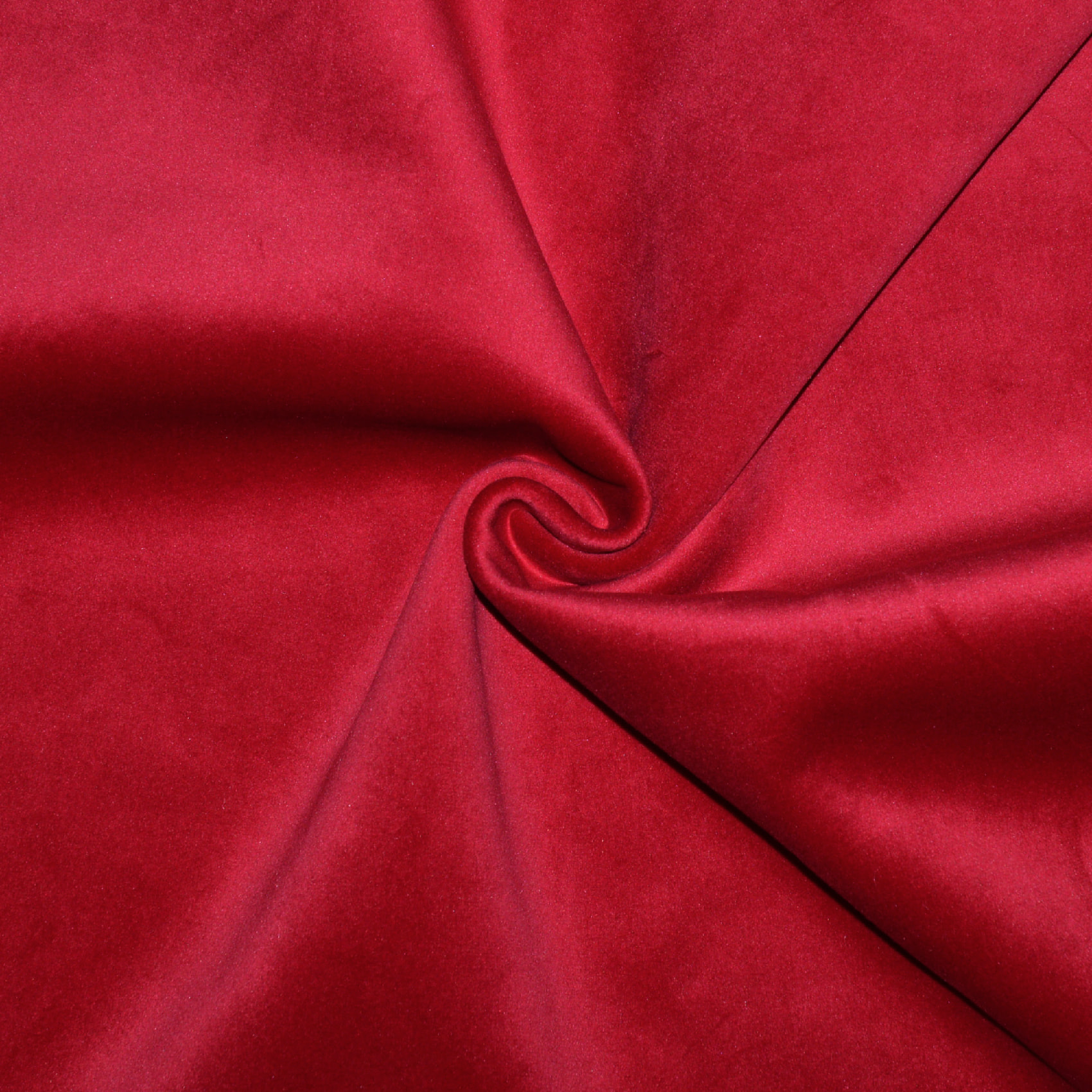 Tissu en velours doublé polaire - Rouge