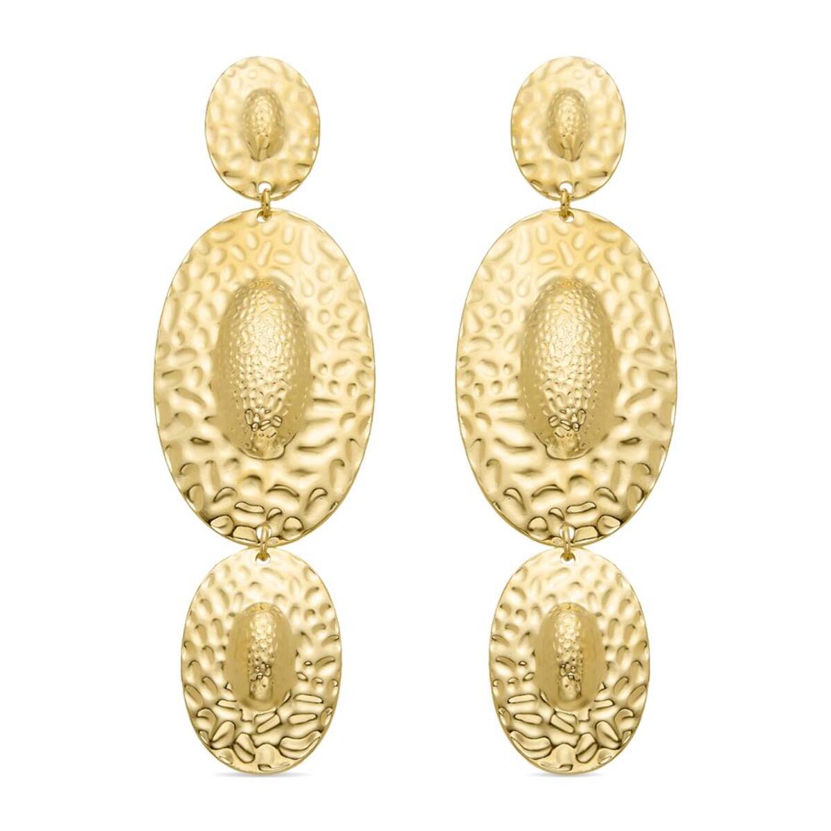 Pendientes Lux by Lux acabadoss en oro amarillo 18K