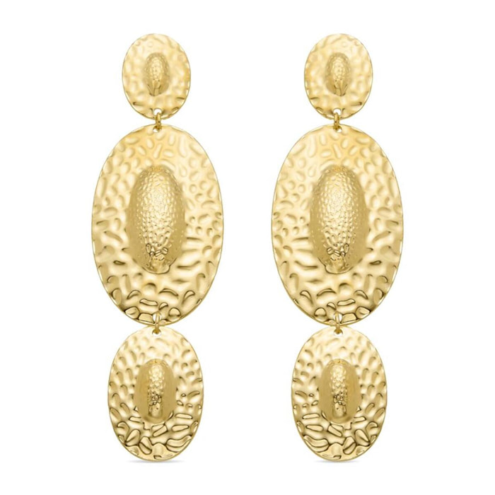Pendientes Lux by Lux acabadoss en oro amarillo 18K