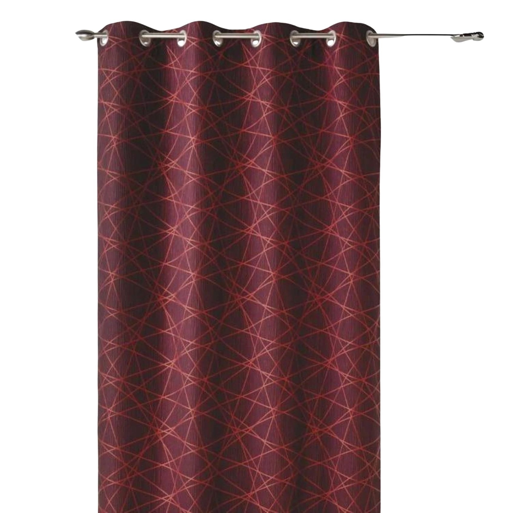Rideau en Jacquard à Imprimés Design - Rose Blush