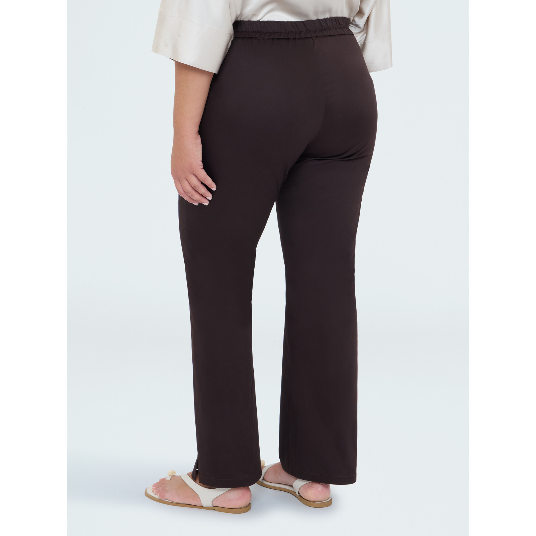 Fiorella Rubino - Pantaloni Regular in cotone stretch - Marrone