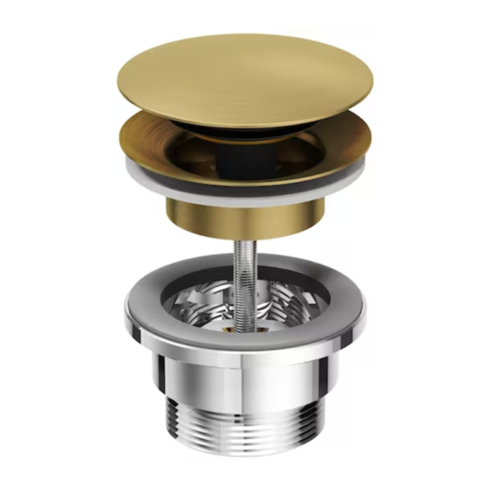 Bonde de vidage click Laiton brossé