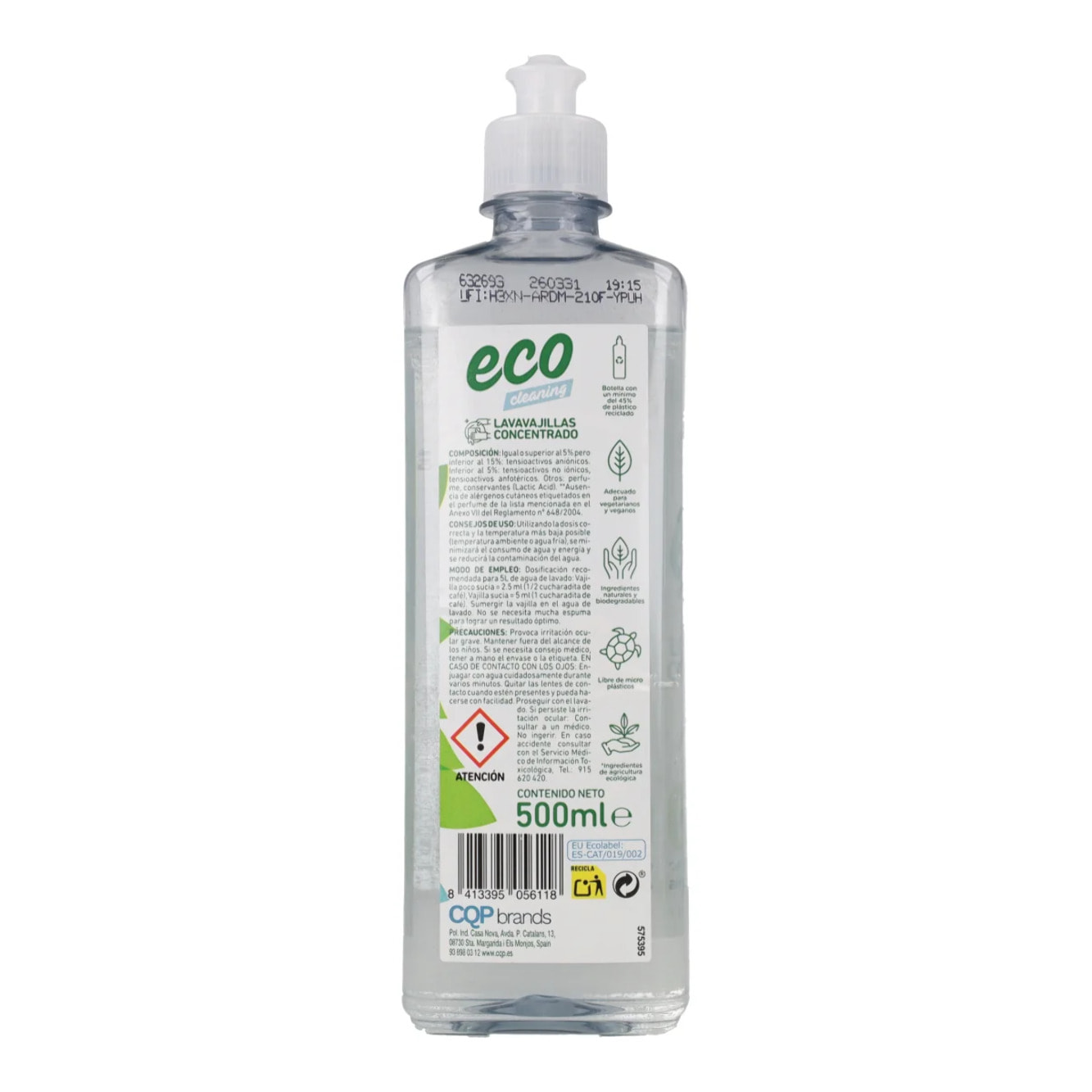 Kidel Lavavajillas Mano Eco Mimidu 500 ml
