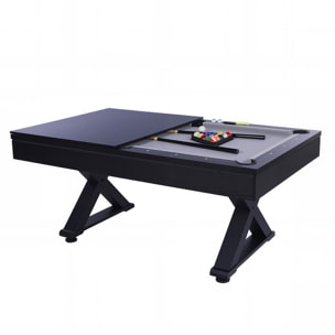 Table multi-jeux ping-pong et billard en bois noir ARIZONA