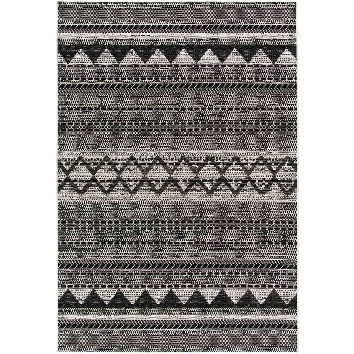 Tappeto Outdoor Grigio Nero