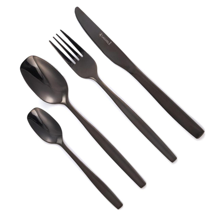 Ménagère 24 pièces - "Elora noir"