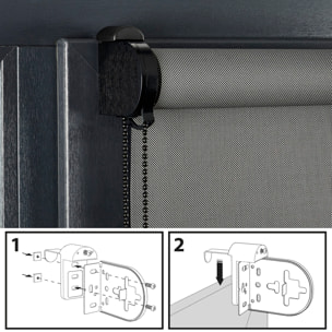 Store enrouleur SCREEN PRO Solaire sans perçage Graphite