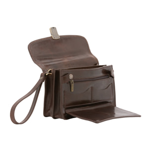 Borsa a mano  da uomo In Vera pelle Made in Italy 24x17x8 cm