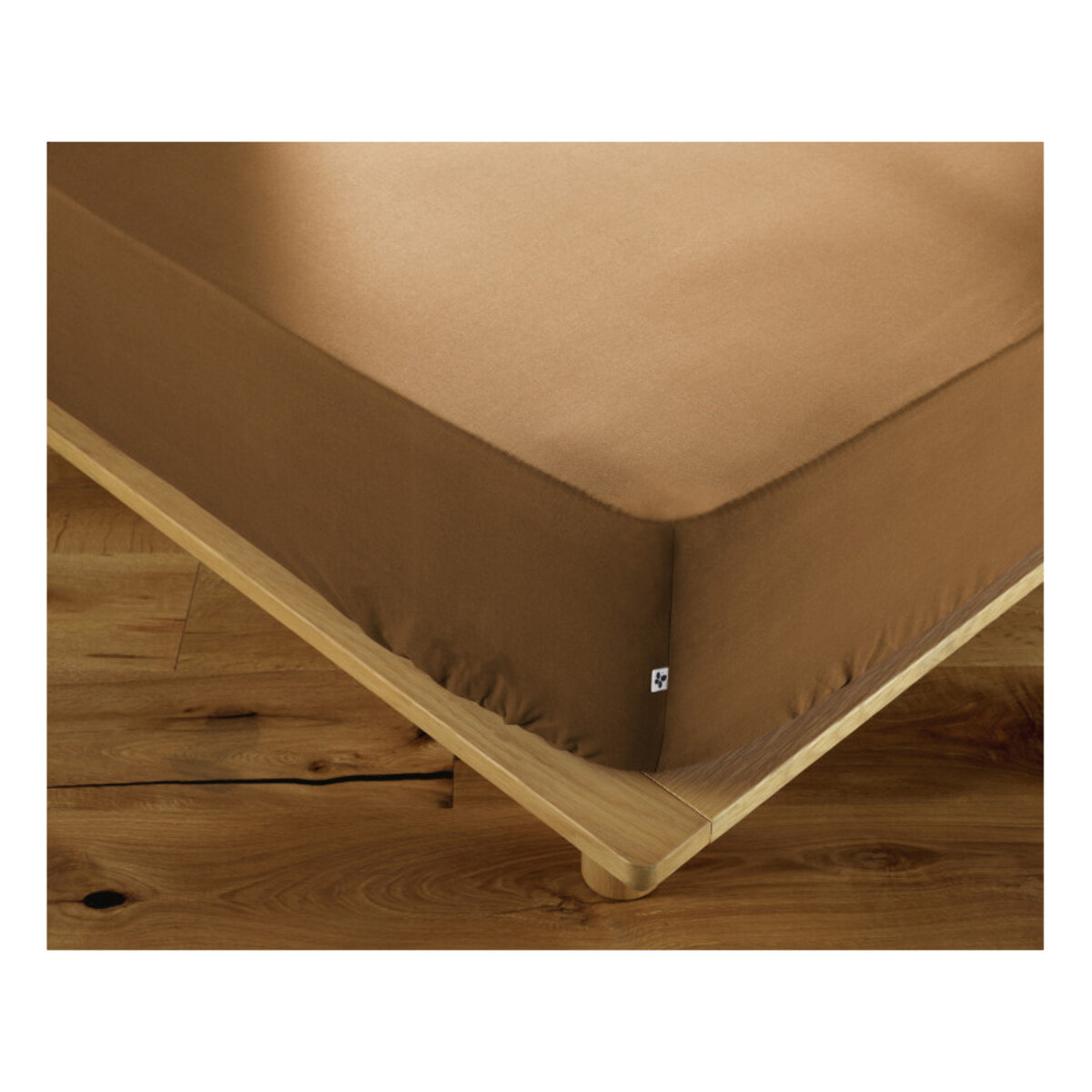 Drap housse 180 x 200 cm en coton avec bonnet H. 30 cm - AMBRE