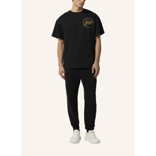 PLEIN SPORT Round Neck T-Shirt Chrome Scratch Edition