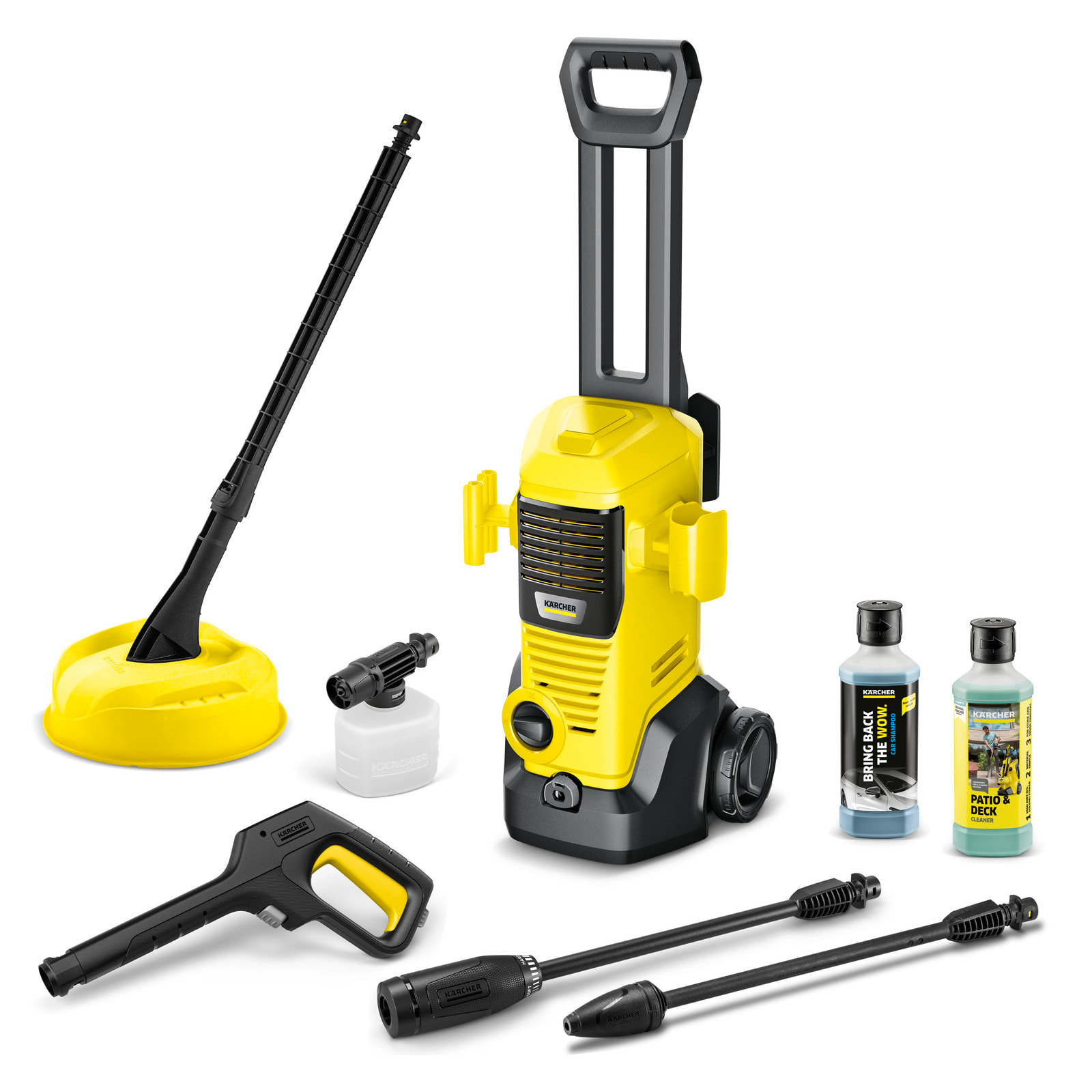 Nettoyeur haute pression Karcher K 3 FJ Home - Pression 120 bar- Débit 380 l/h- Buse à jet plat- Kit Home inclus