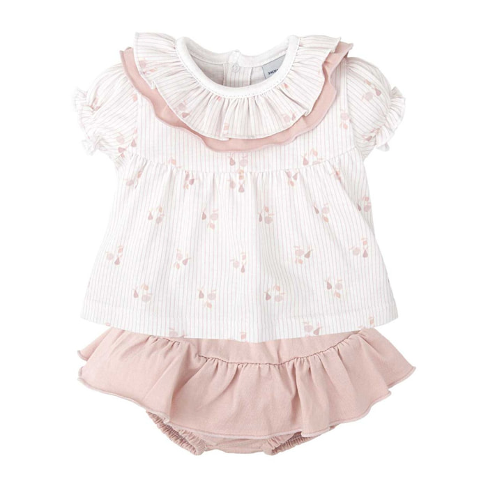 Conj.Ranita Volantes + Camiseta Fantasia