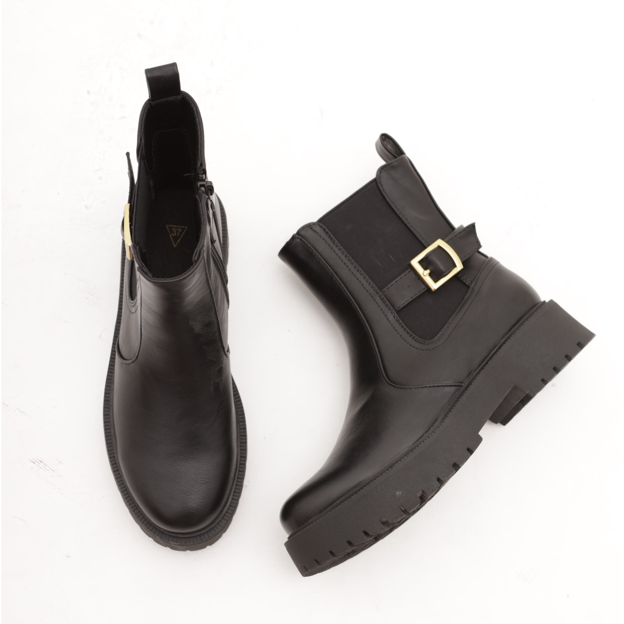 STIVALETTO ELASTICI BASSO FIBBIA CHOCOLA' NERO