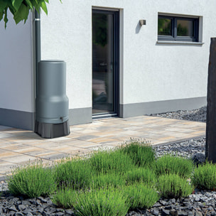 Bidón para agua de lluvia aquabell de 200l color gris claro