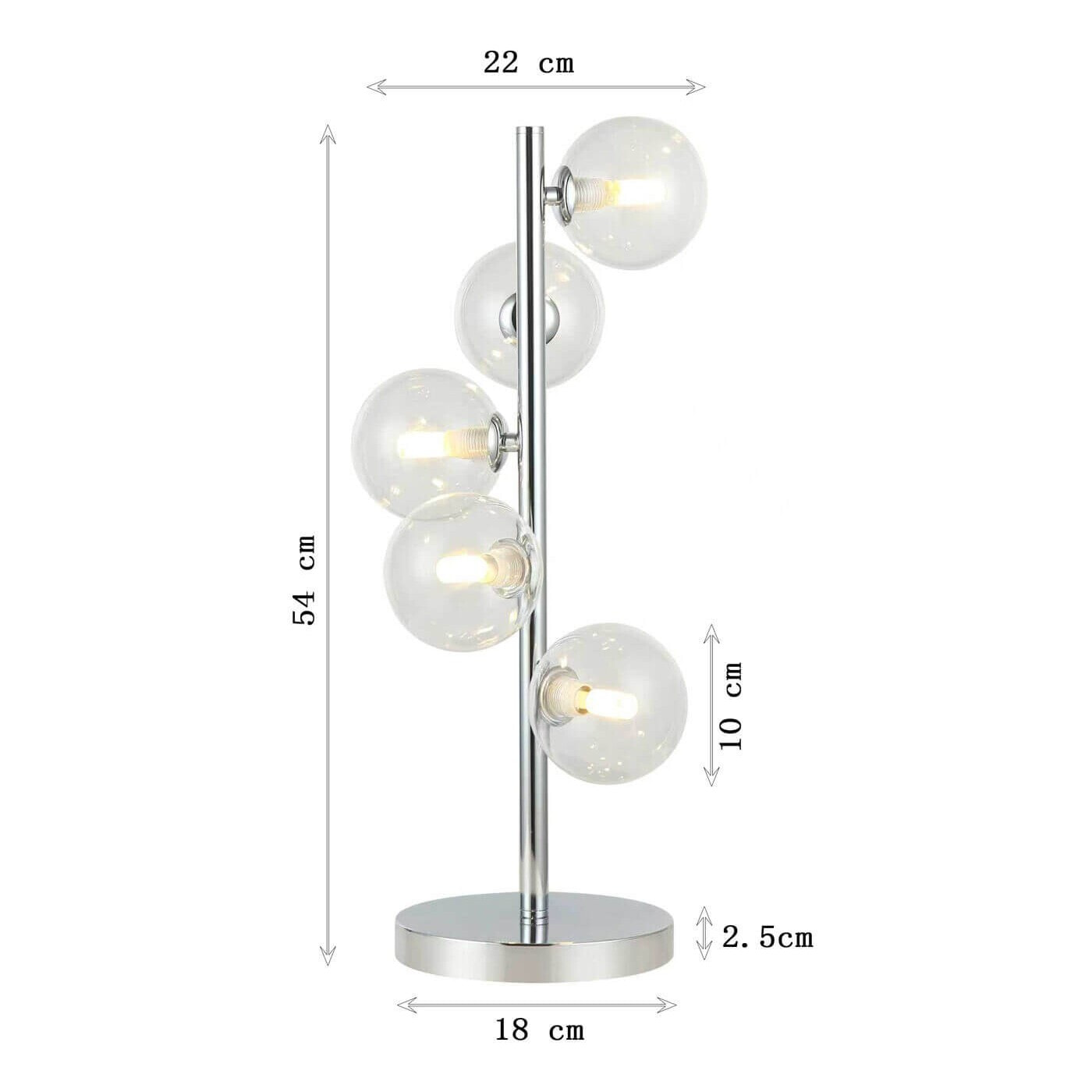 Lampe Scala Balls 54cm chromée Kare Design