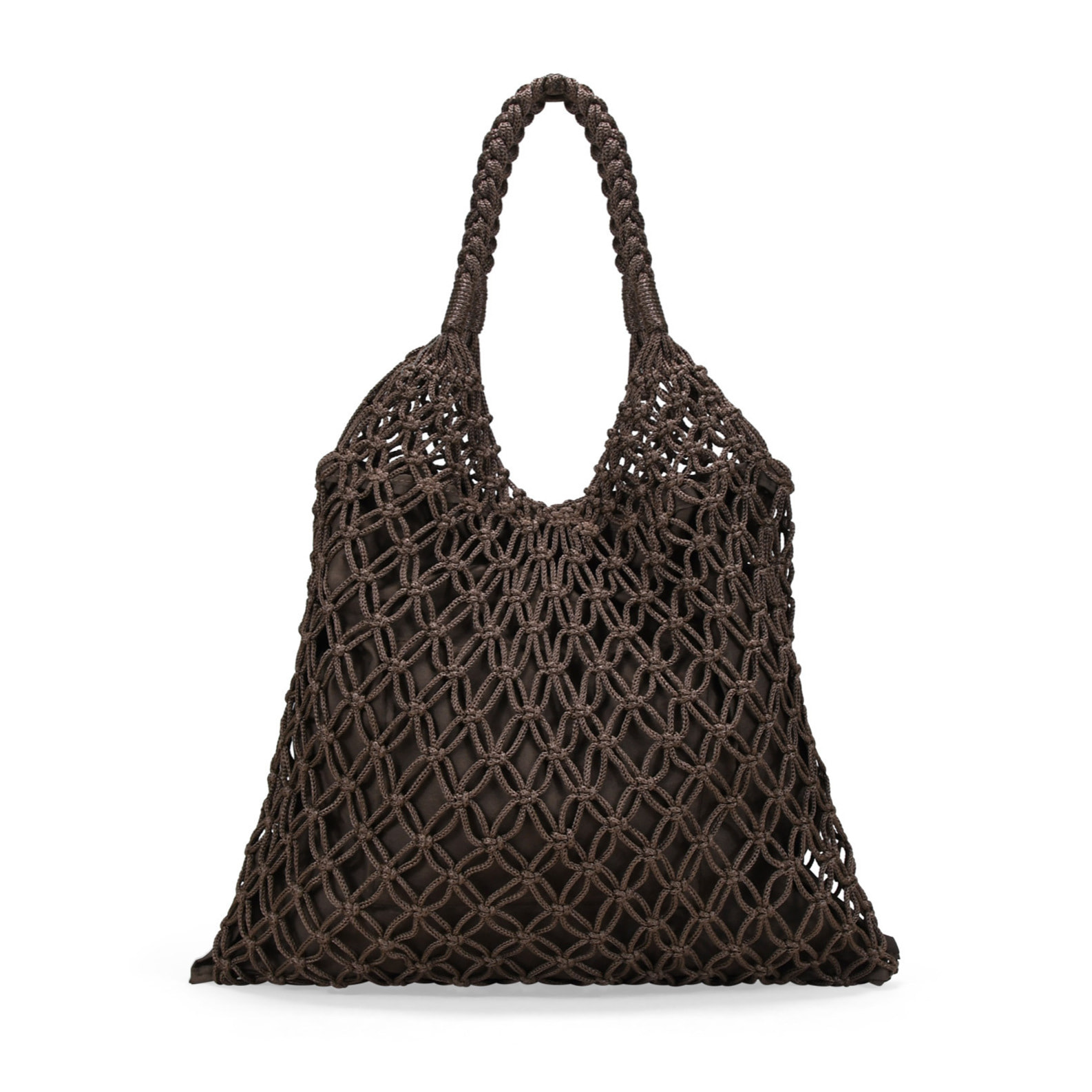 Bolso crochet marrón de hombro