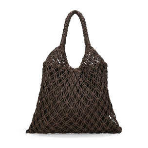 Bolso crochet marrón de hombro