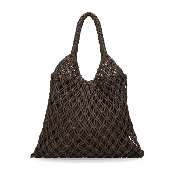 Bolso crochet marrón de hombro