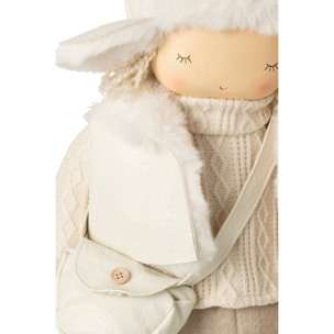 J-Line Garçon et fille sac et chapeau - polyester - beige - large - assortiment de 2