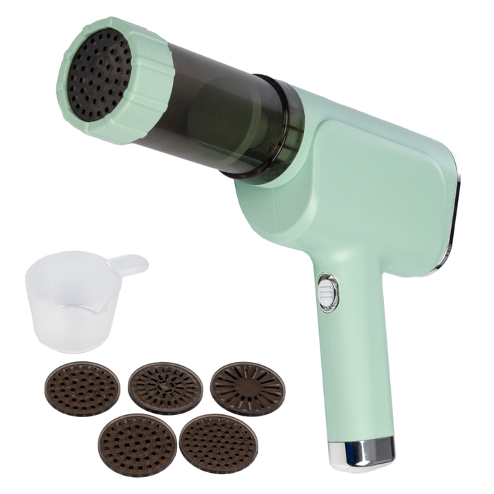 Maquina para hacer pasta con 40W, 200gr de capacidad y 5 moldes diferentes.