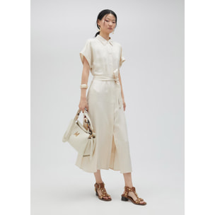 Vestito chemisier satinato