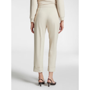 Elena Mirò - Pantaloni cropped tinta unita - Beige