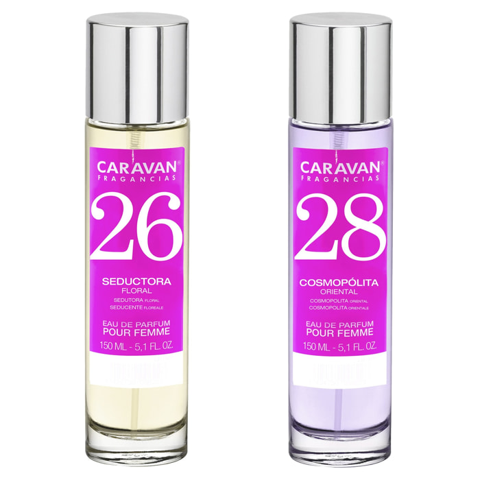 Set de 2 perfumes caravan para mujer nº28 y nº 26