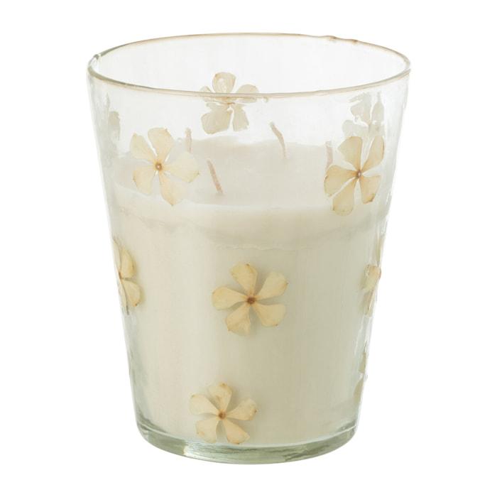 J-Line Bougie parfumée Fleurs – Tender Rose – verre – transparent – large – 75U