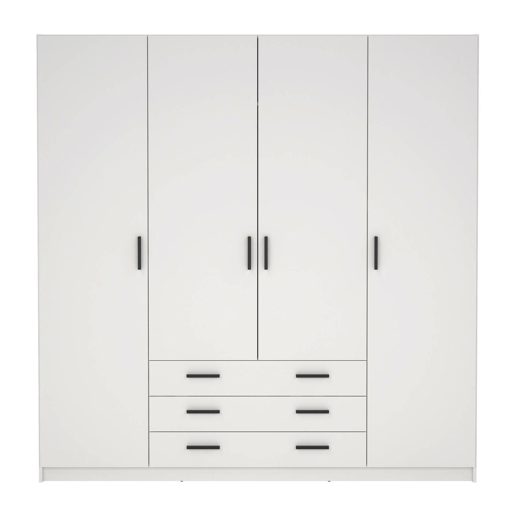 Guardaroba grande Epipola, Mobile camera da letto, Cabina armadio portabiti, Armadio appendiabiti, 196x50 h200 cm, Bianco