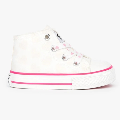 Zapatillas Altas de Bebé en Blanco
