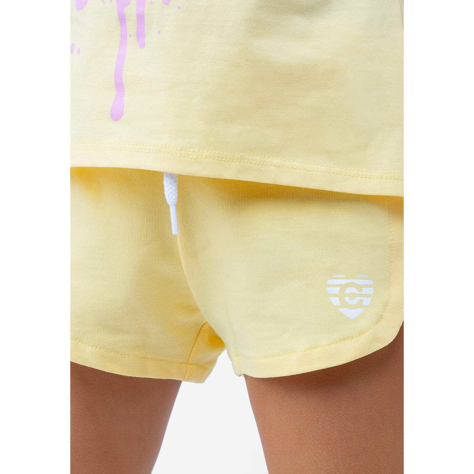 Shorts Deportivos De Niña En Amarillo