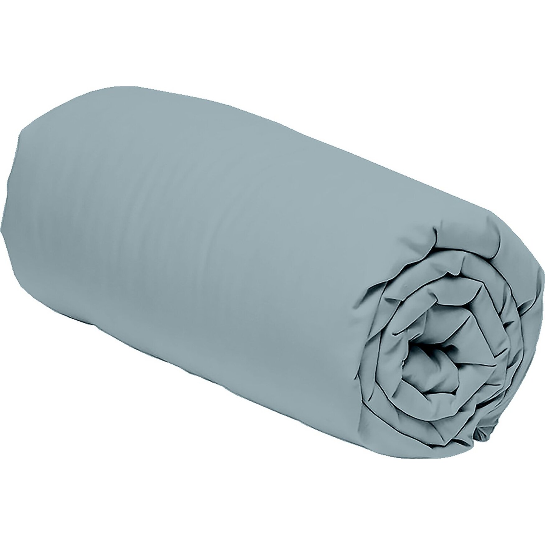 Drap housse 100% percale de coton 80fil - bleu azur