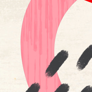 Papier peint composition abstraite formes et textures contemporaines Intissé