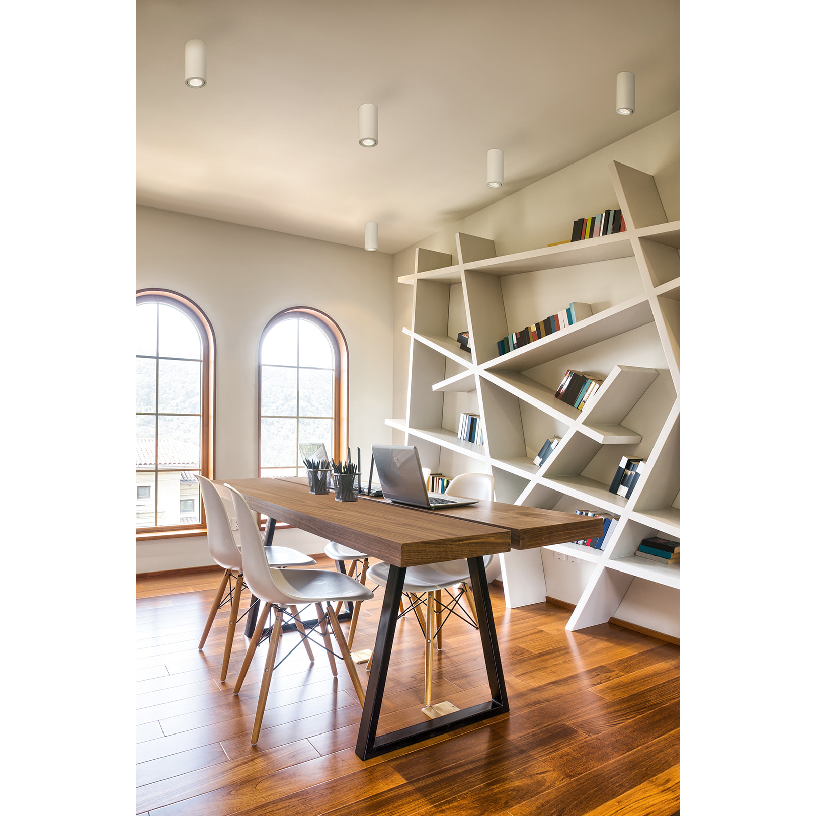 Forlight Ventilador de techo Flip con luz LED Efecto Madera TW 2700-6000K IP44 28W