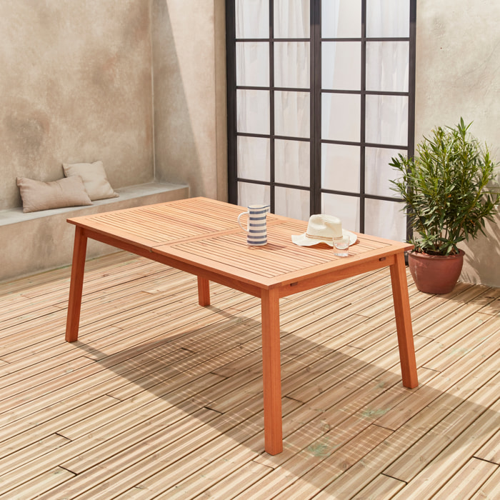 Table de jardin extensible bois d'eucalyptus 8-10 places ALMERIA