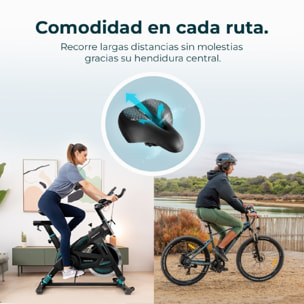 Cecotec Sillín Bicicleta Cómodo de Gel con Amortiguadores DrumFit SitBike Gel. C